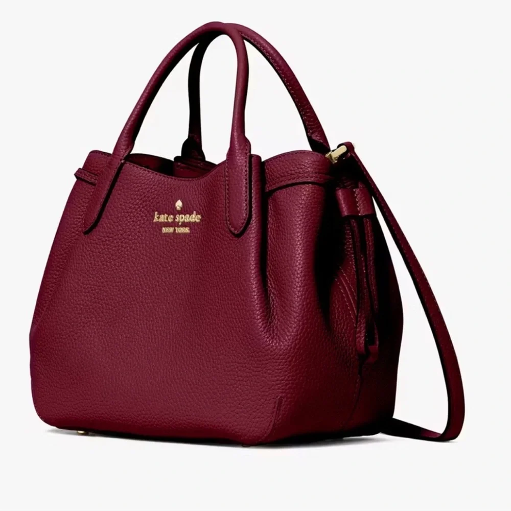 Kate Spade Small Dumpling Burgundy Satchel - Picture 5 of 15